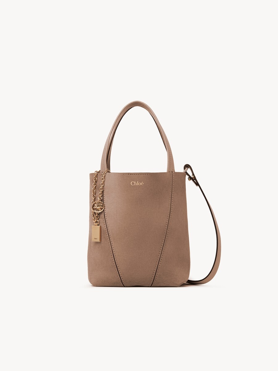 Small Chlo&eacute; Spin tote bag in suede leather - 1