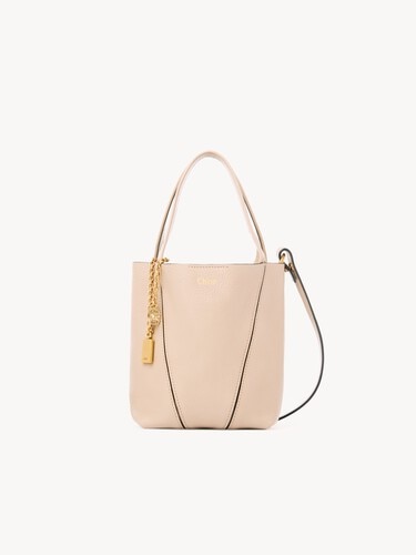 Small Chlo&eacute; Spin tote bag in grained leather - 1