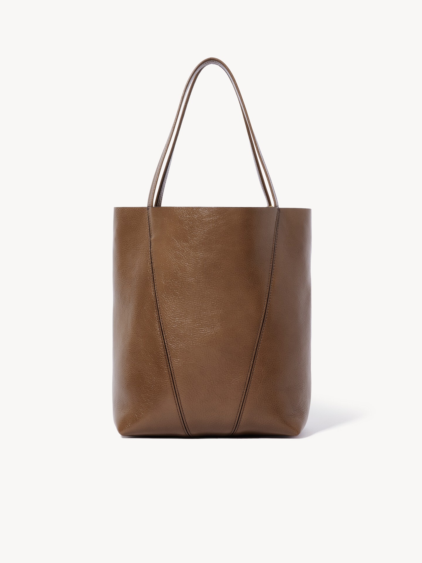 Chlo&eacute; Spin tote bag in grained leather - 4.0