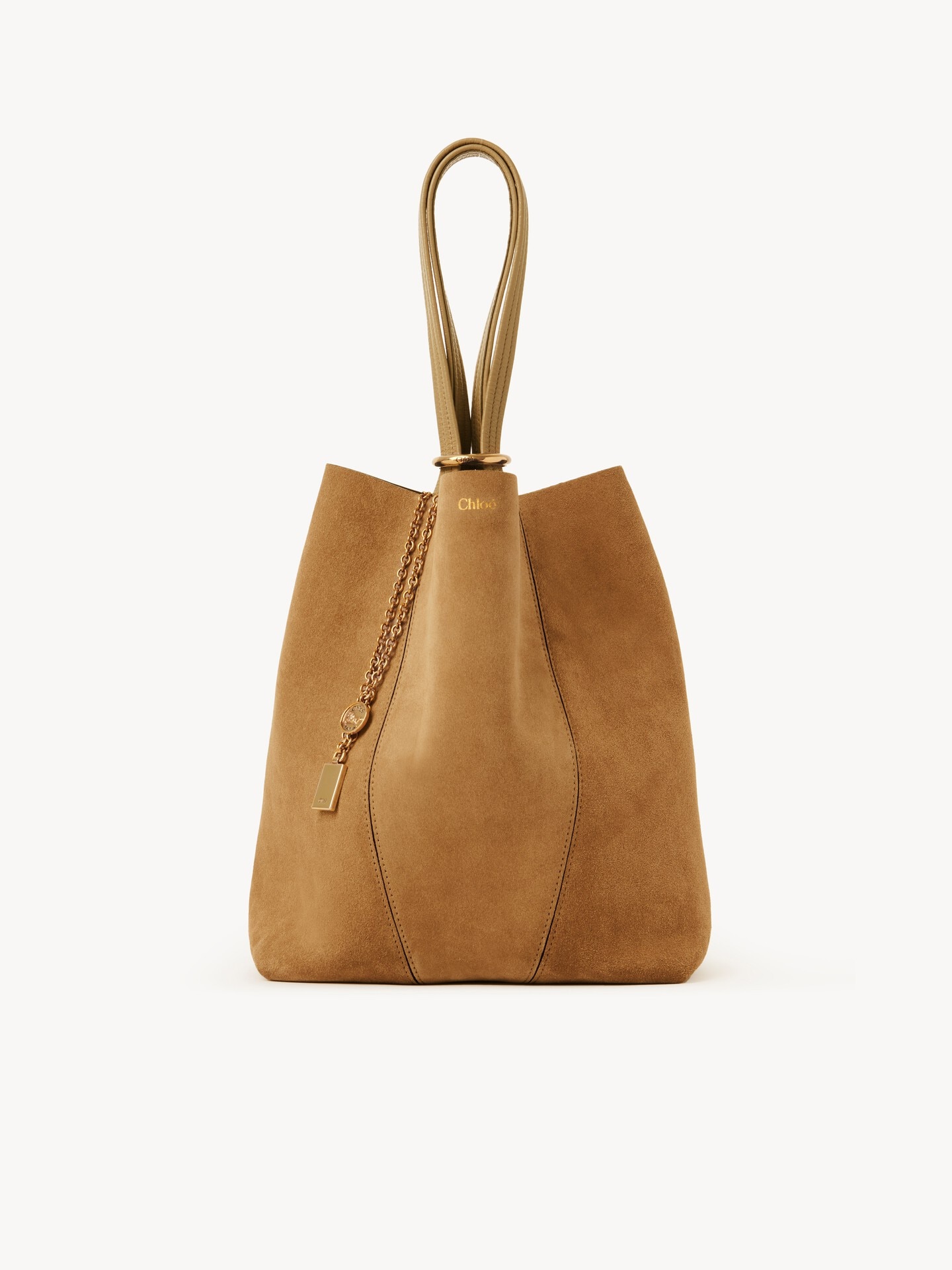 Sac cabas Chlo&eacute; Spin en cuir velours - 2.0
