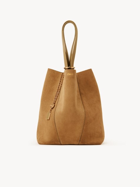 Chlo&eacute; Spin tote bag in suede leather