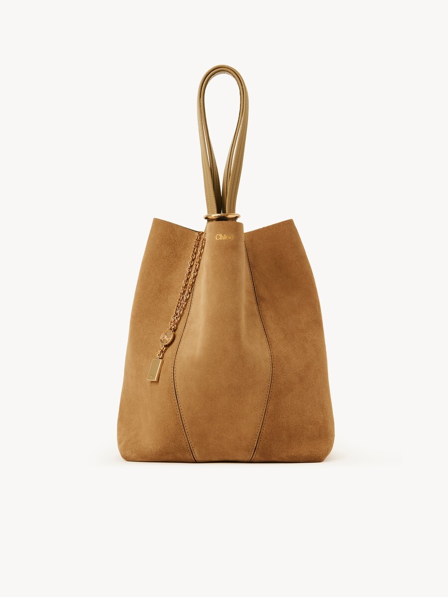 Sac cabas Chlo&eacute; Spin en cuir velours - 2