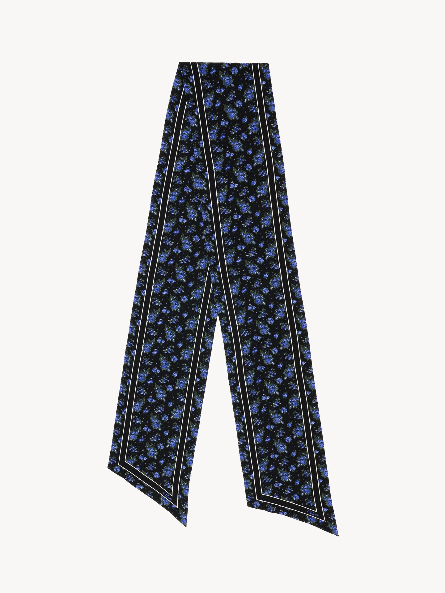The Chlo&eacute; Folk bandeau scarf in silk cr&ecirc;pe - 1.0