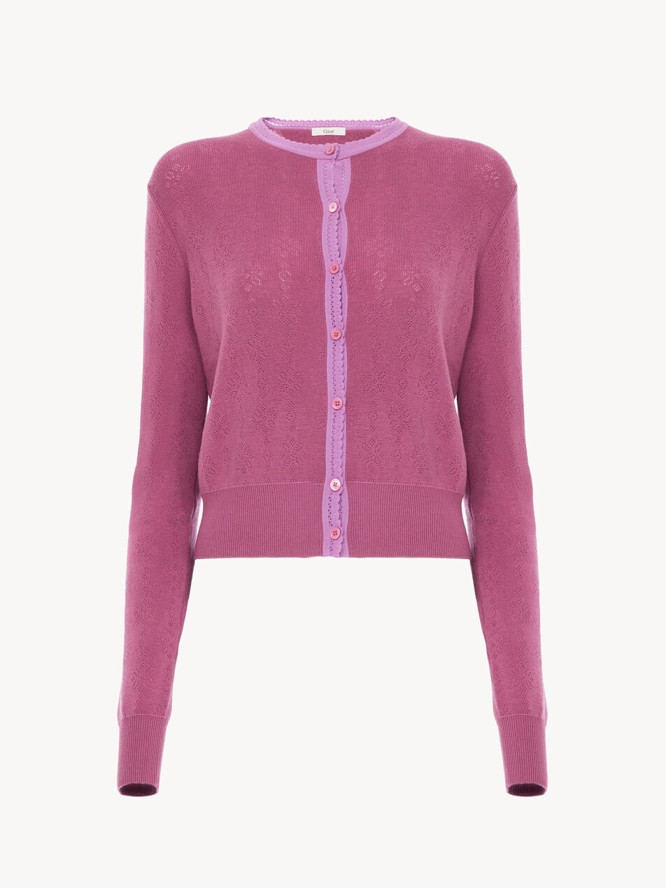 Fitted cardigan in a wool knit - Packshot