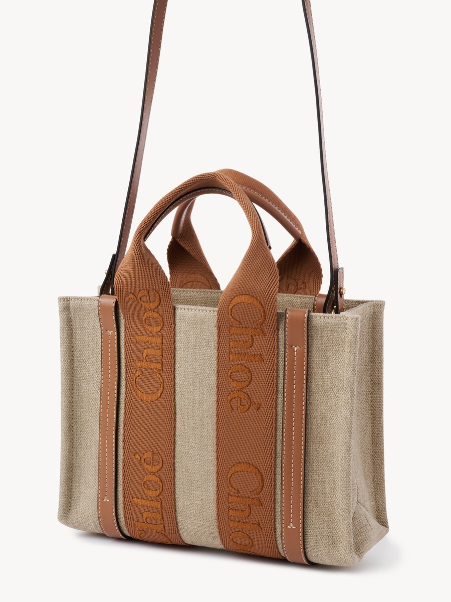 Bolso tote Woody peque&ntilde;o de lino - 4