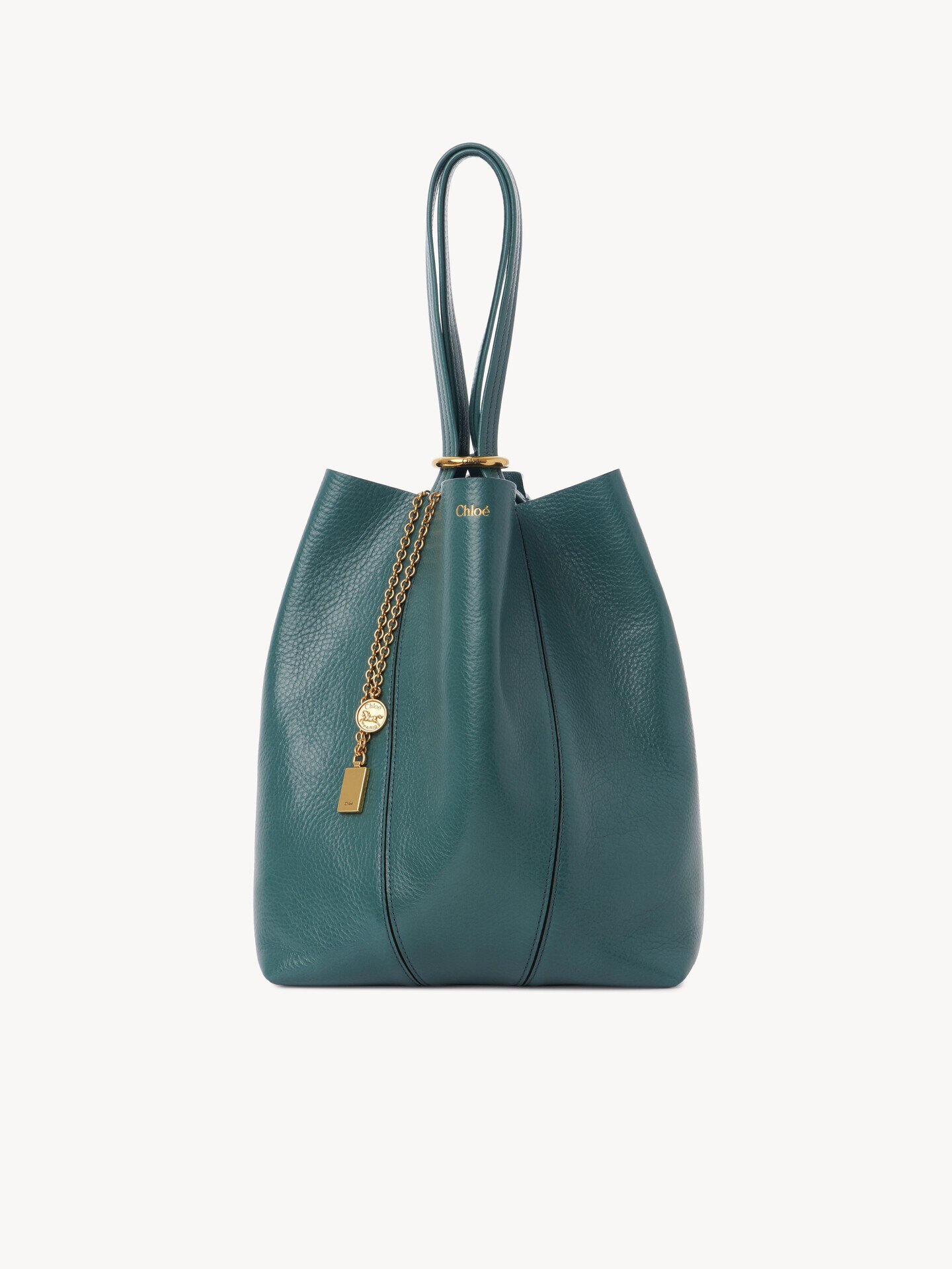 Chlo&eacute; Spin tote bag in grained leather - 2.0