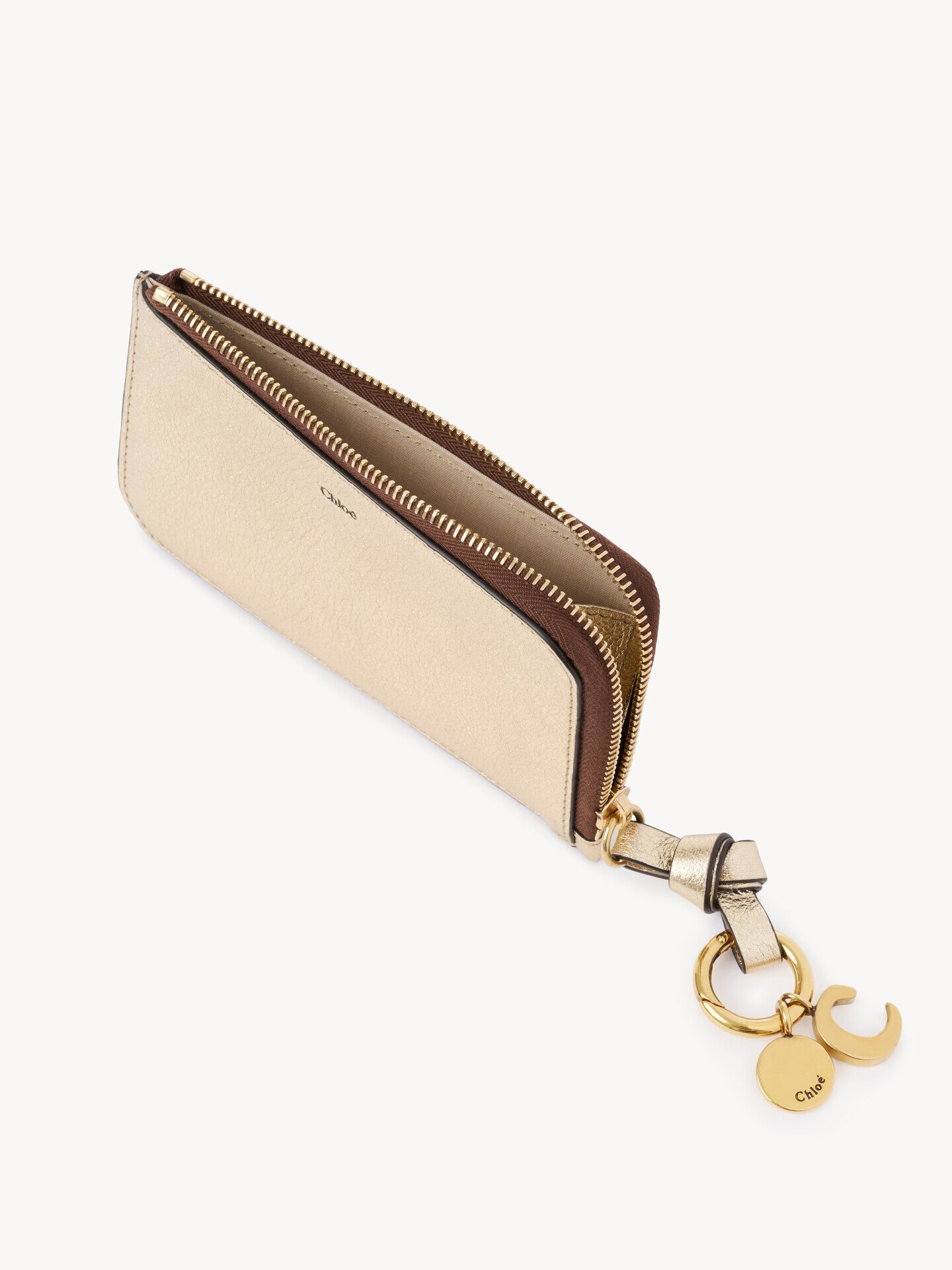 Alphabet wallet in metallized leather - 5.0