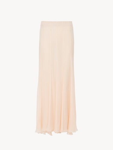 Fluid maxi skirt in silk mousseline - 2