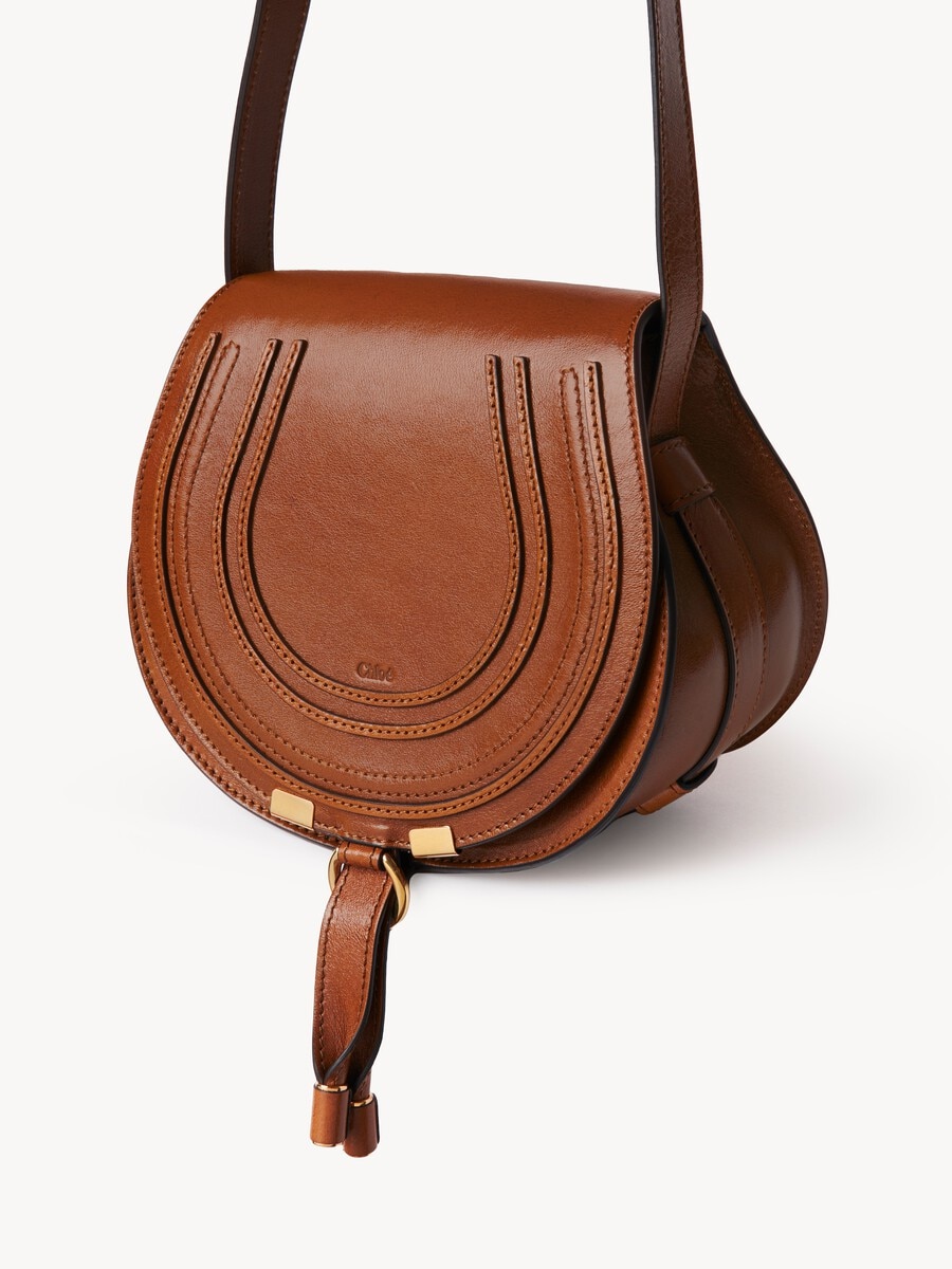 Small Marcie saddle bag in shiny leather - 3