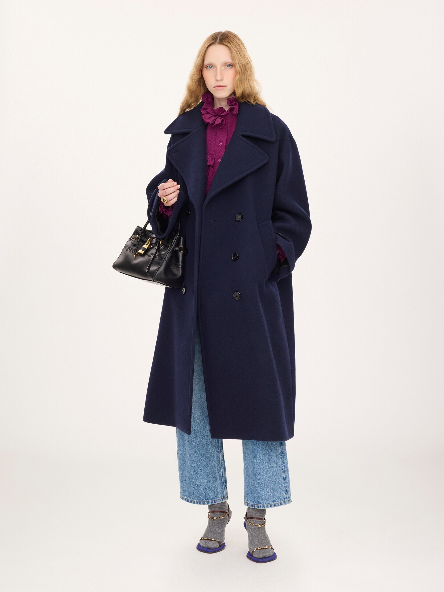 Manteau long oversize en laine - 1.0