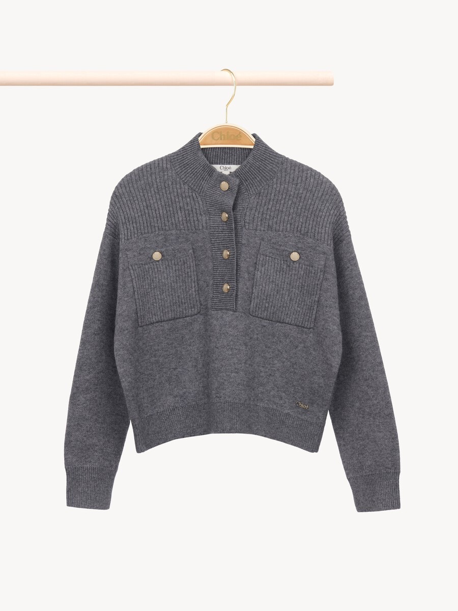 Pull boutonn&eacute; enfant - 1