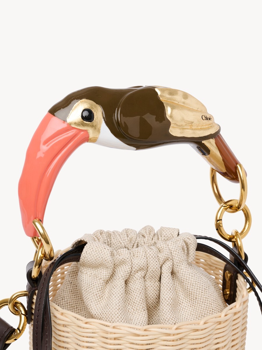 Bolso saco Chlo&eacute; Tropicus de mimbre - 7