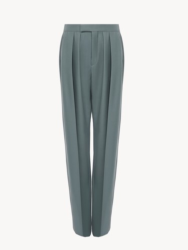 Tailored cigarette pants in wool gabardine - 2