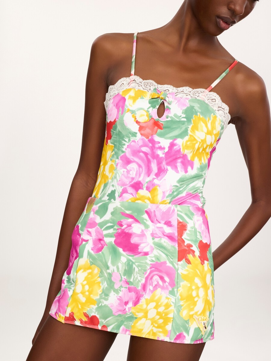 Garden-print bodysuit - 8