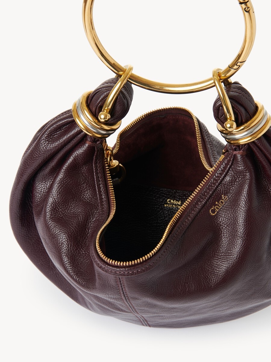 Small Bracelet hobo bag in grained leather - 5