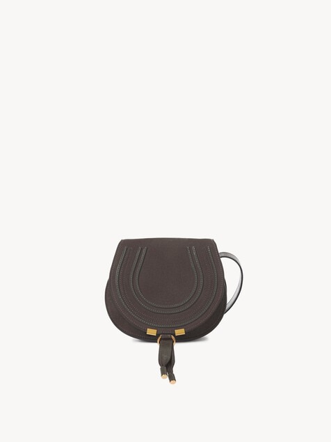 Petit sac port&eacute; &eacute;paule Marcie en cuir velours