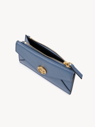 Small Envelope purse with card slots in grained leather - 5