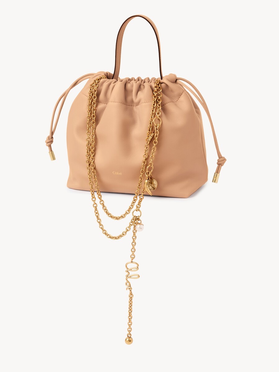 Small Chlo&eacute; Icons shoulder bag with chain in soft leather - 4