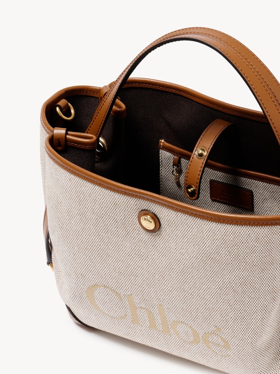 Small Chlo&eacute; Clover double carry bag in canvas - 5