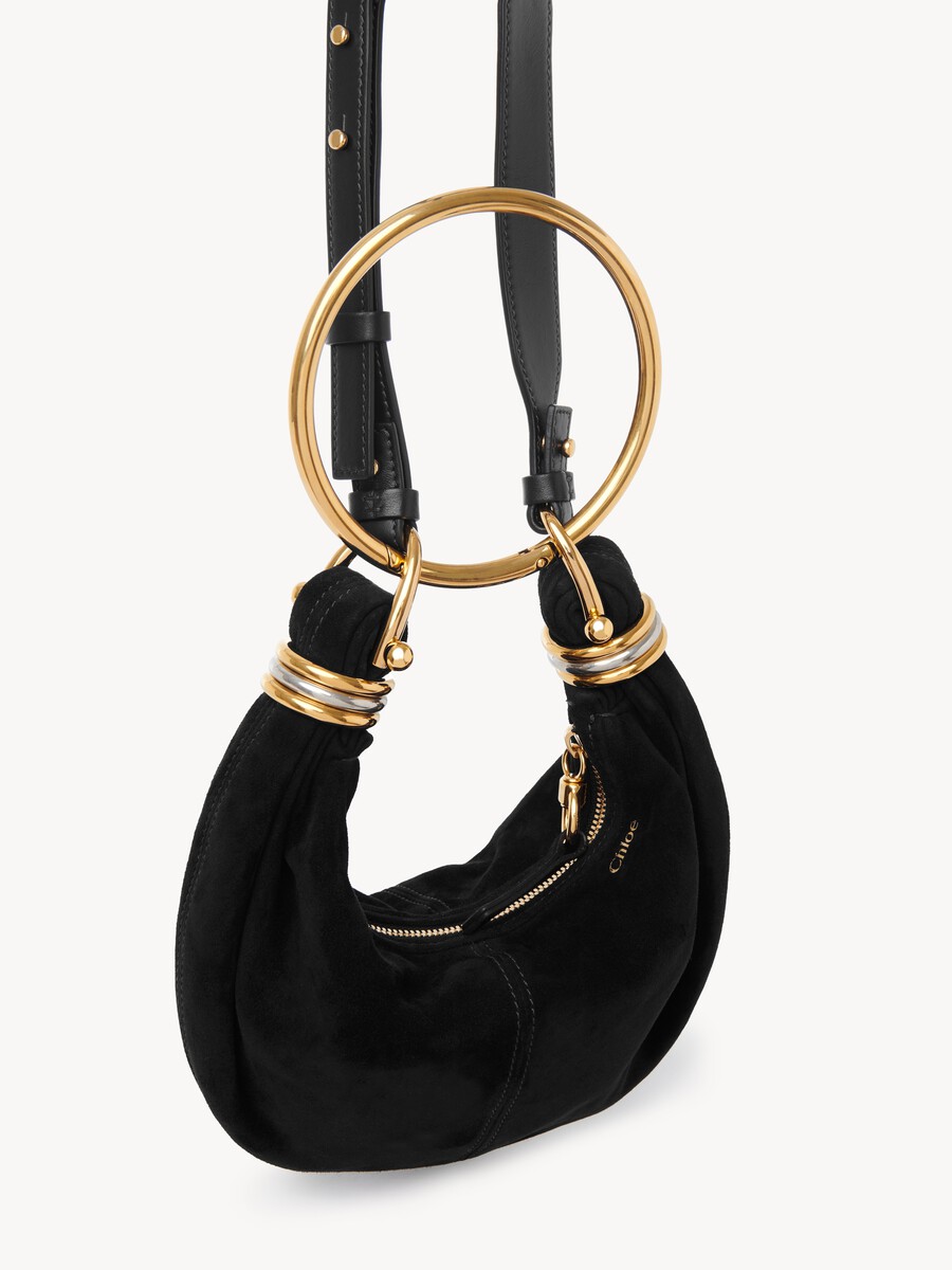 Mini Bracelet Hobo bag in suede leather - 4