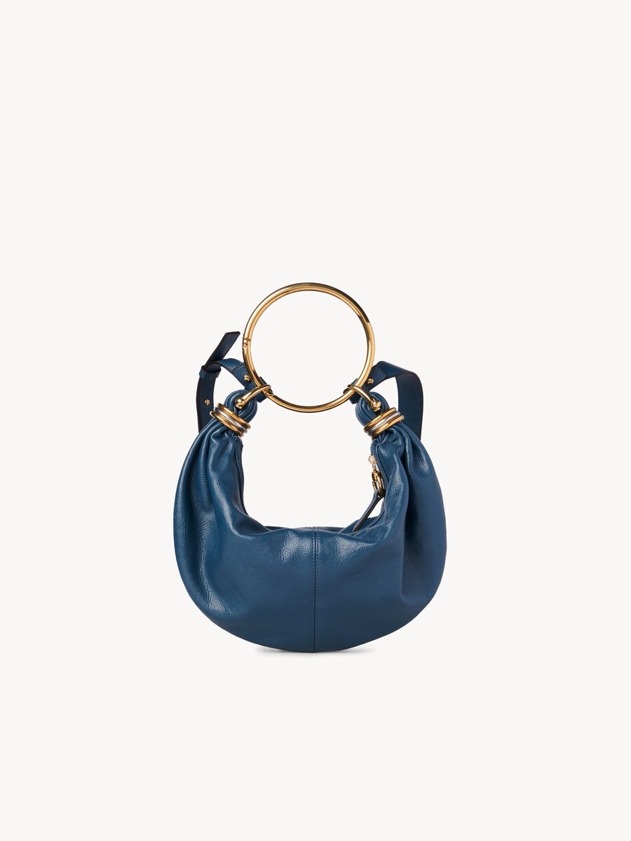 Small Bracelet Hobo bag in grained leather - 2