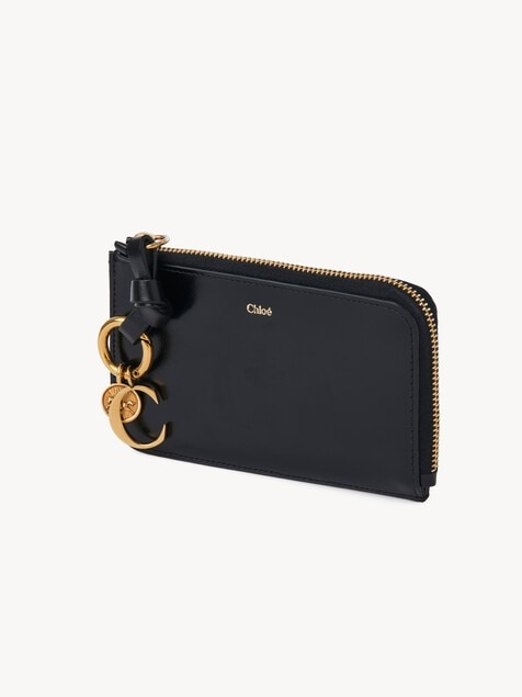 Alphabet wallet in shiny leather