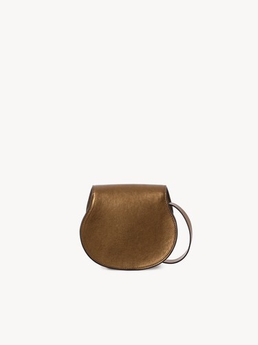 Small Marcie saddle bag in metallized leather - 7