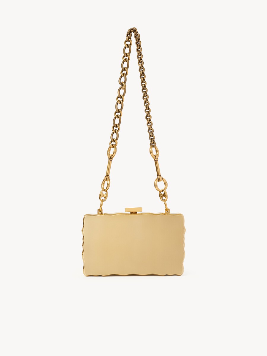 Chlo&eacute; Soleil minaudi&egrave;re with chain in brass & enamel - 5