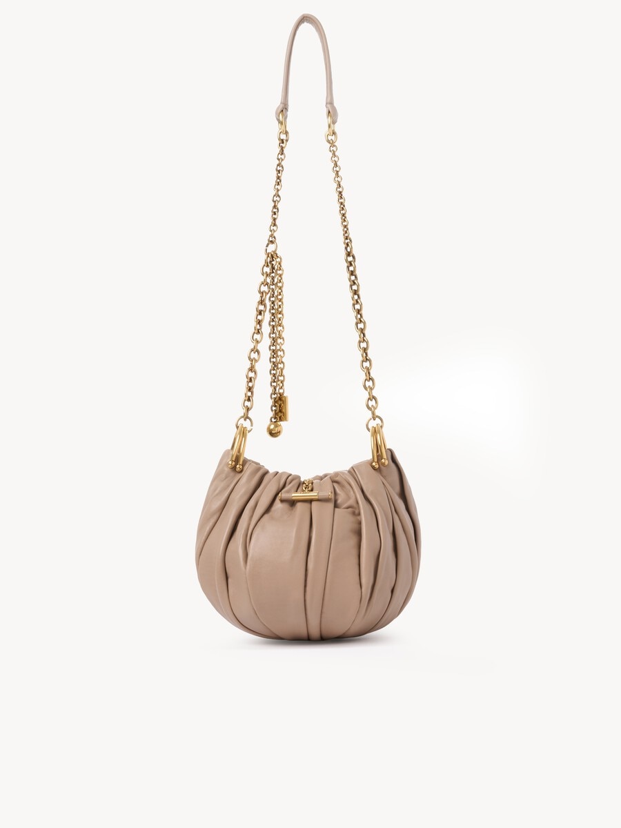Chlo&eacute; Pliss&eacute; shoulder bag with chain in pleated leather - 1