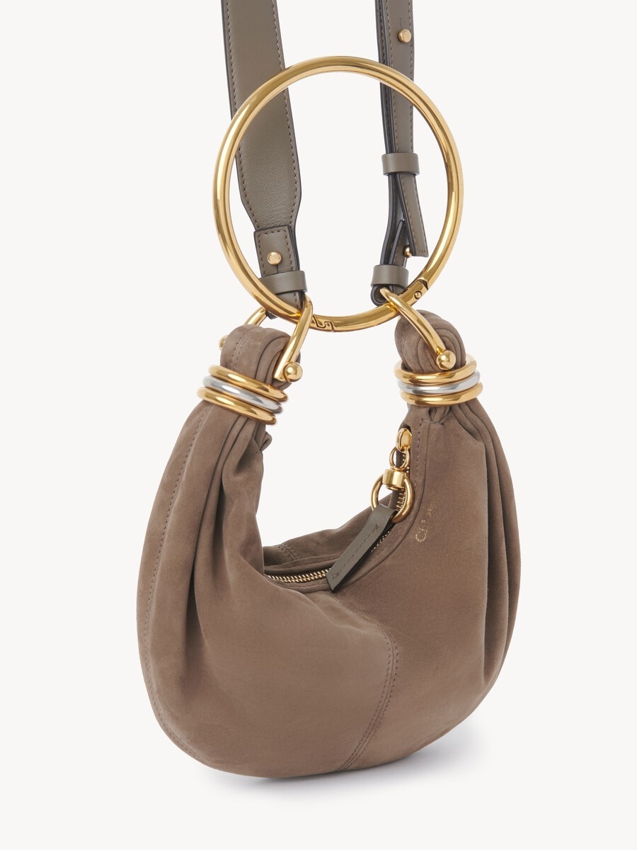 Mini Bracelet Hobo bag in suede leather - 6