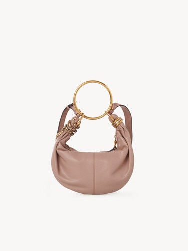 Small Snake Bracelet Hobo bag in grained leather - 1