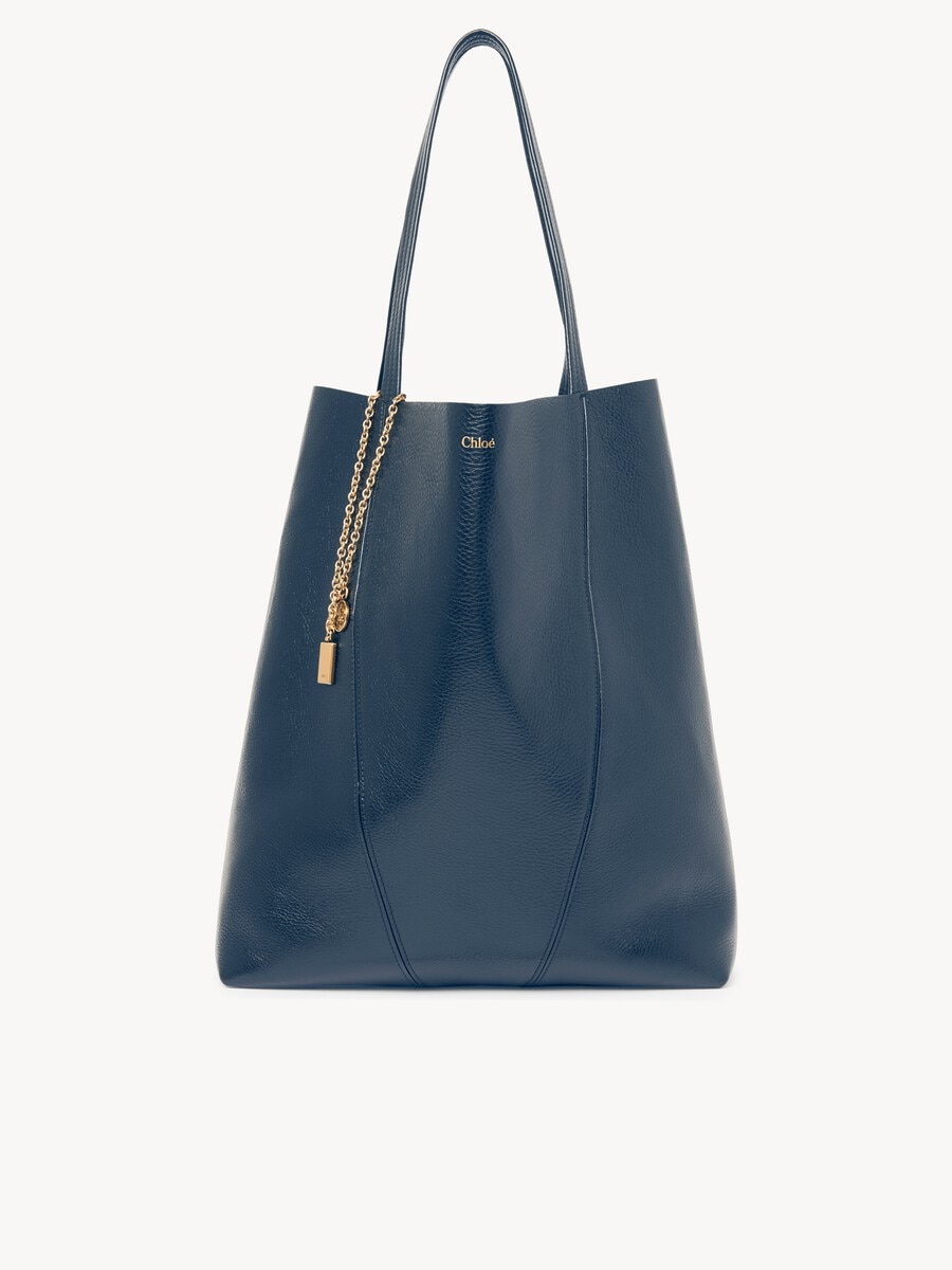 Large Chlo&eacute; Spin tote bag in grained leather - 1