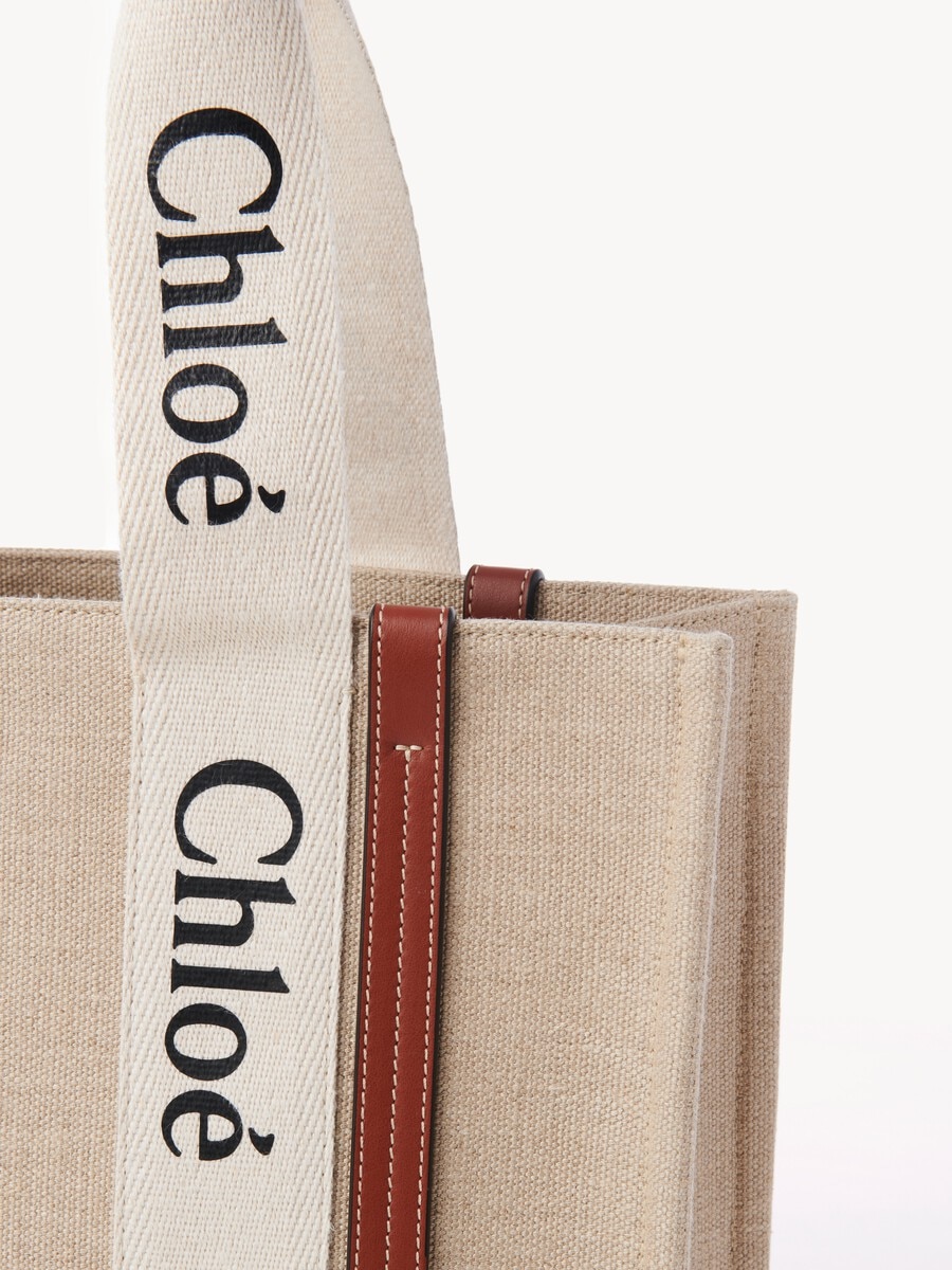Bolso tote Woody de lino - 8