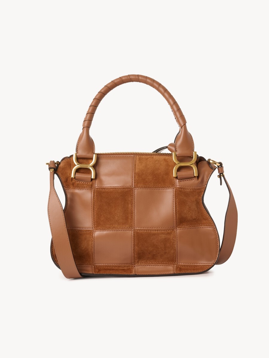 Bolso Marcie peque&ntilde;o de cuero granulado y ante - 5