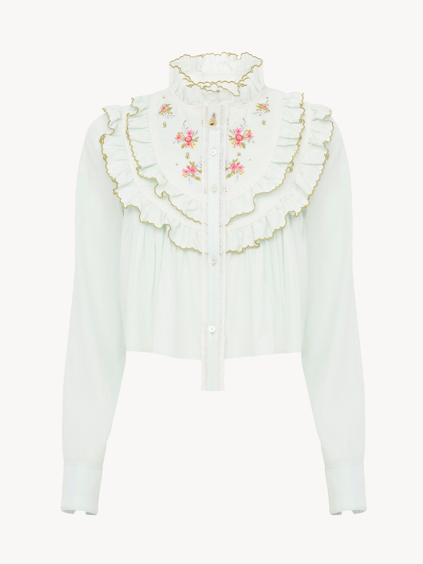 Single-breasted tailored jacket in chin&eacute; wool - 1