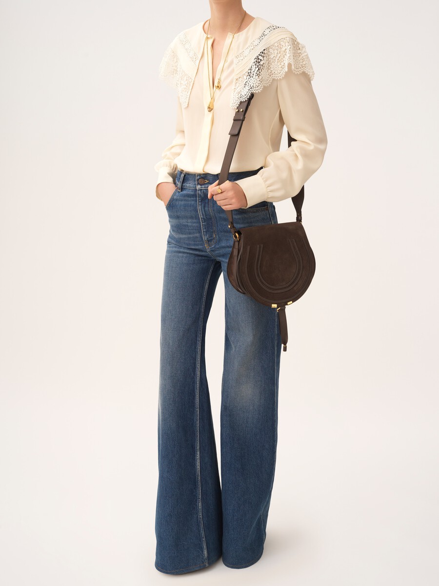 Bolso saddle Marcie de ante - 8