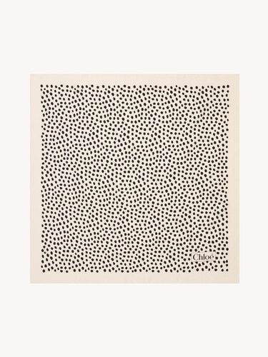 The Chlo&eacute; Spotted square scarf in silk - 1