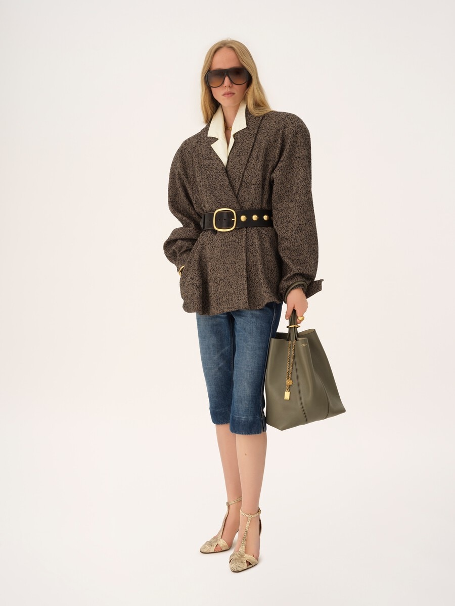 Chlo&eacute; Spin tote bag in grained leather - 3
