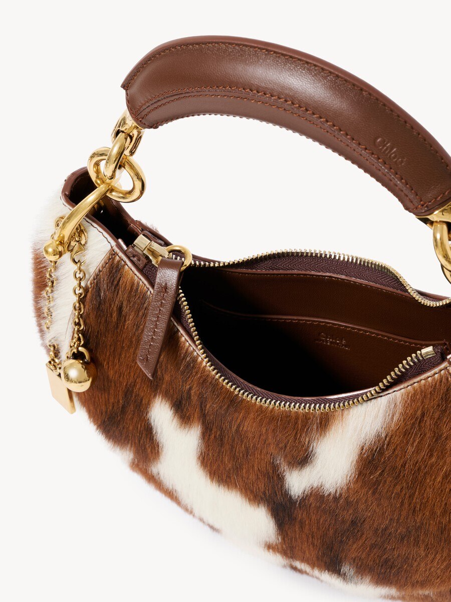 Small Chlo&eacute; Banana zipped hobo bag in hair-on leather - 6