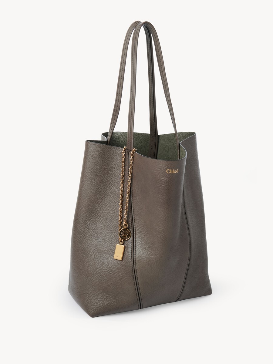 Chlo&eacute; Spin tote bag in grained leather - 5