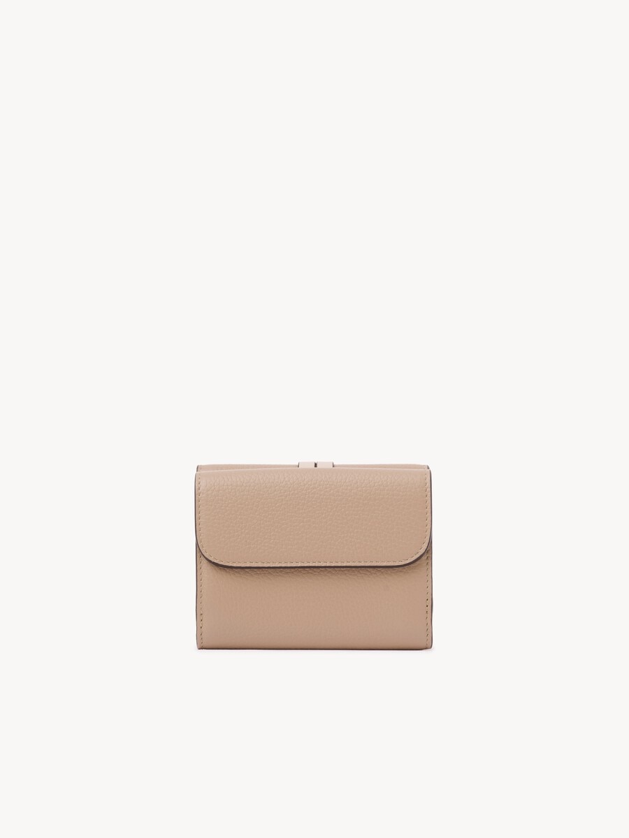 Small Alphabet tri-fold in grained leather  - 4