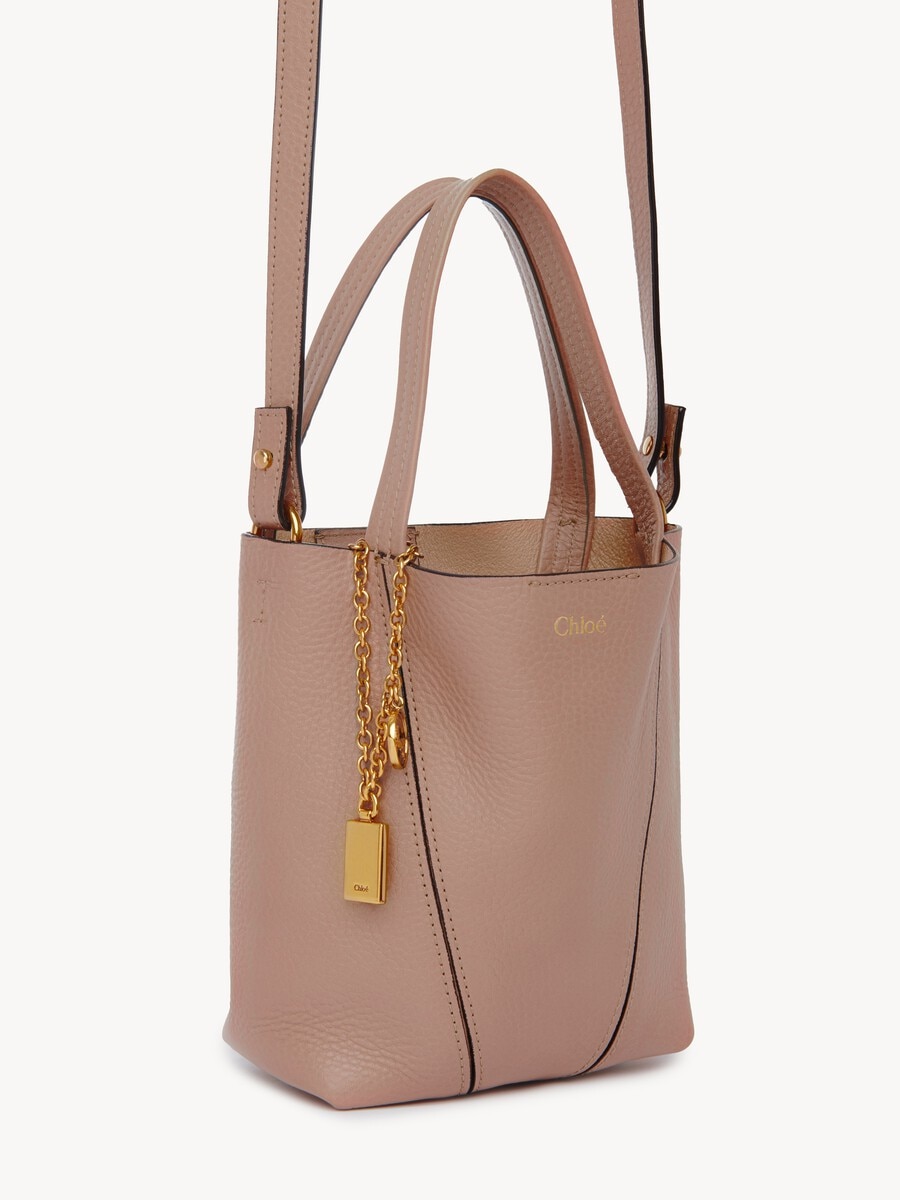 Small Chlo&eacute; Spin tote bag in grained leather - 5