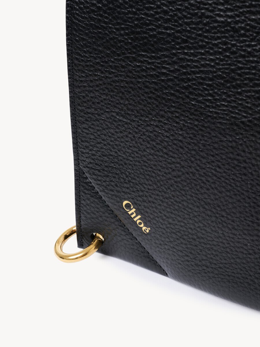 Chlo&eacute; Spin zipped pouch in grained leather - 4