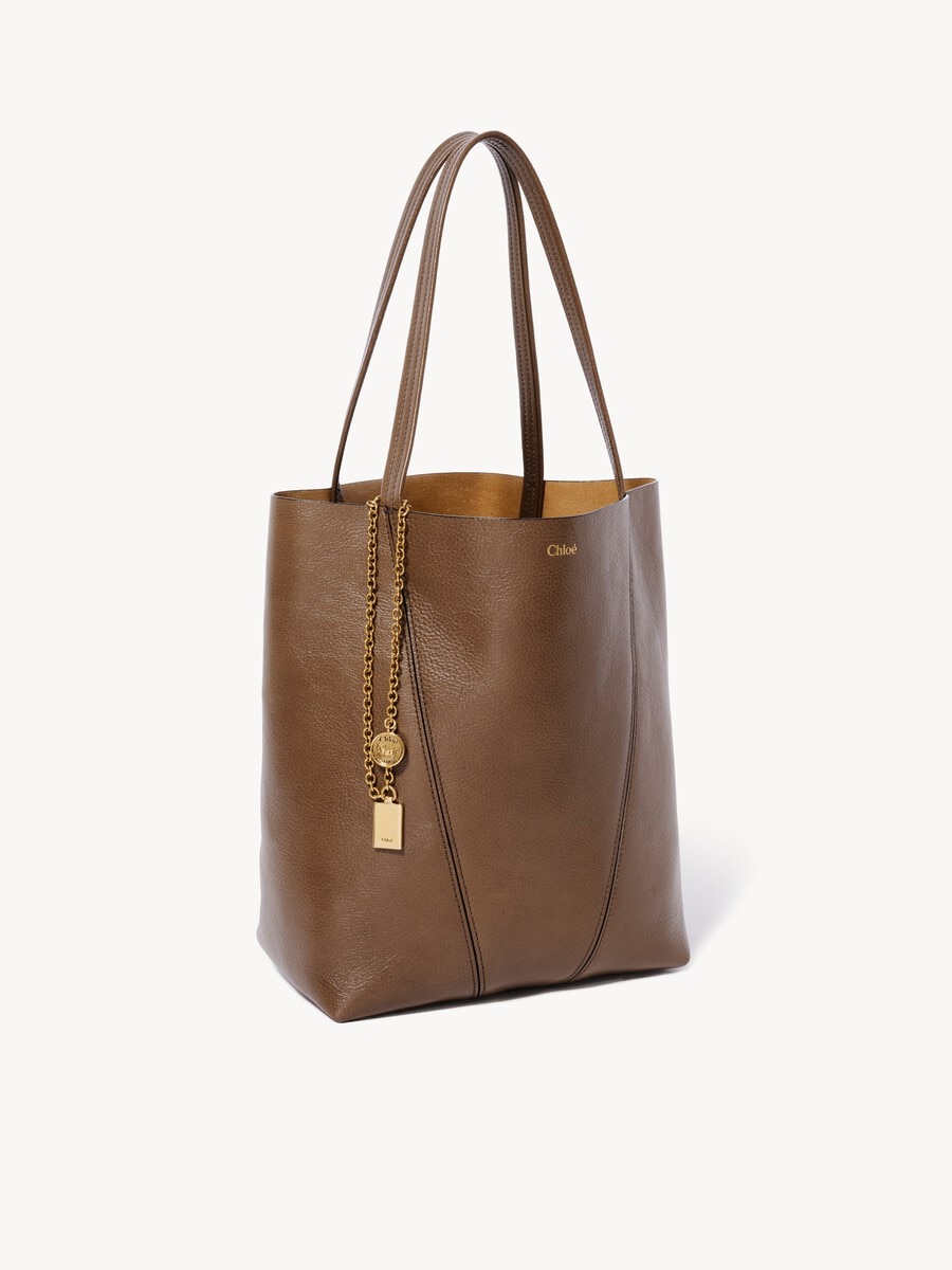 Chlo&eacute; Spin tote bag in grained leather - 6