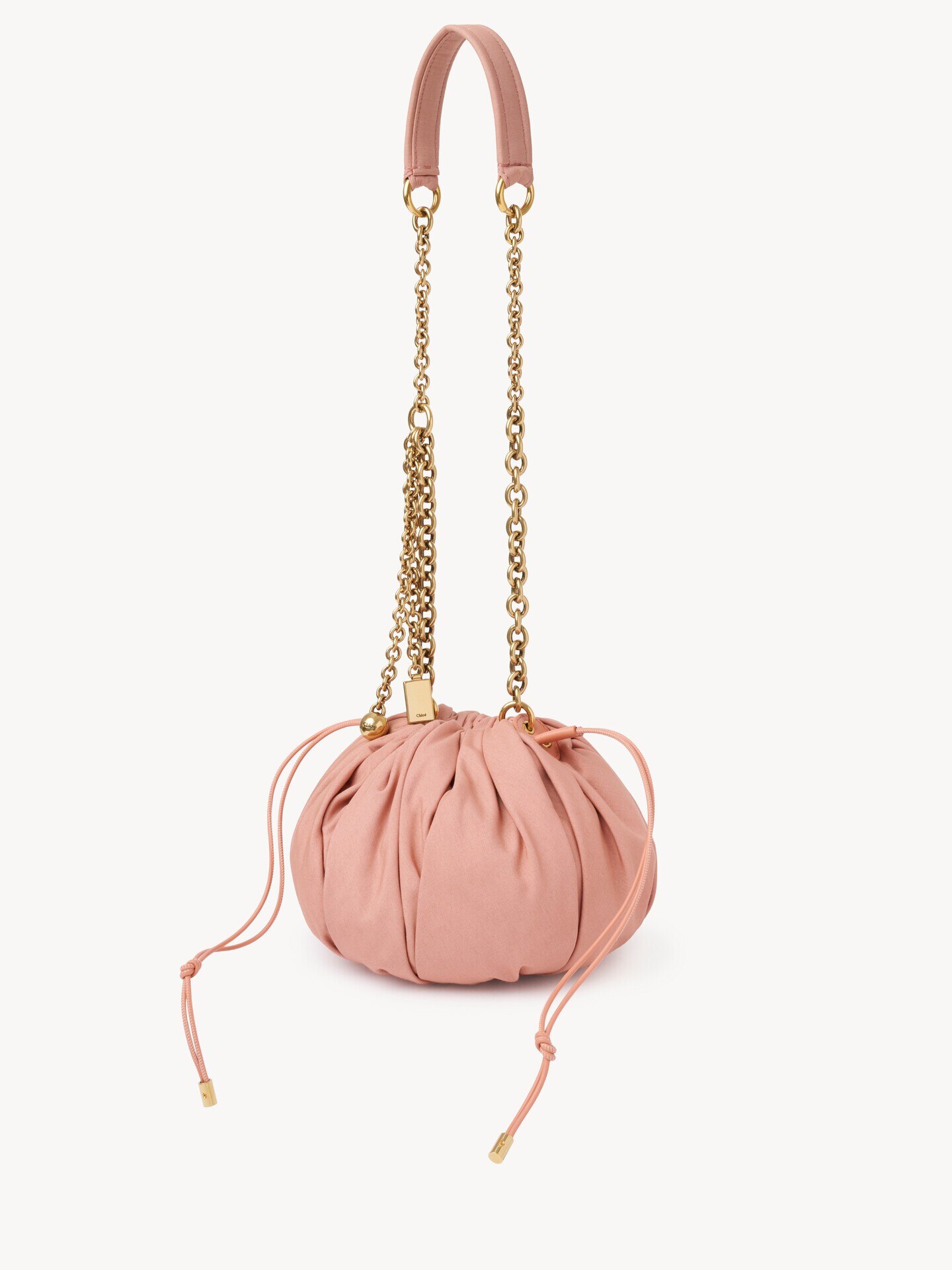 Chlo&eacute; Pliss&eacute; shoulder bag with chain in nylon - 3.0