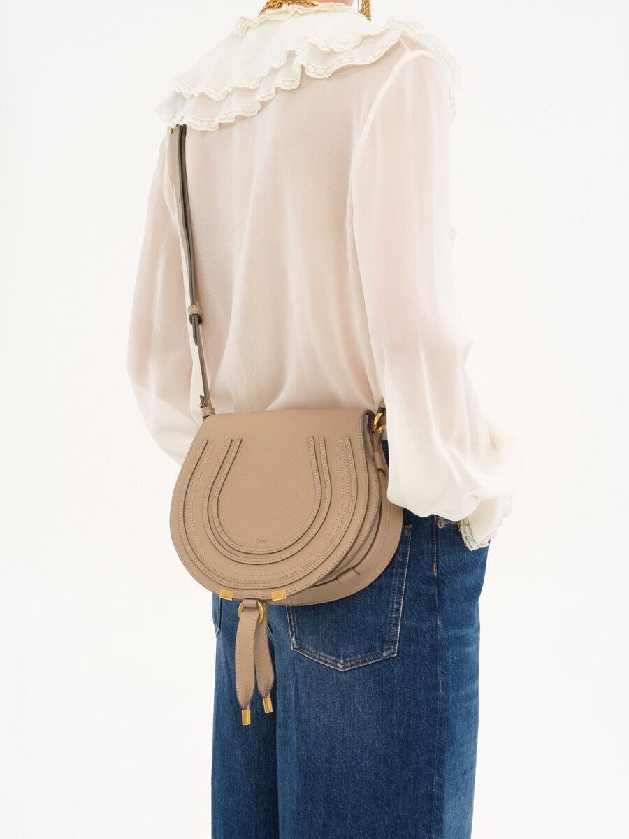 Marcie saddle bag in grained leather - 3
