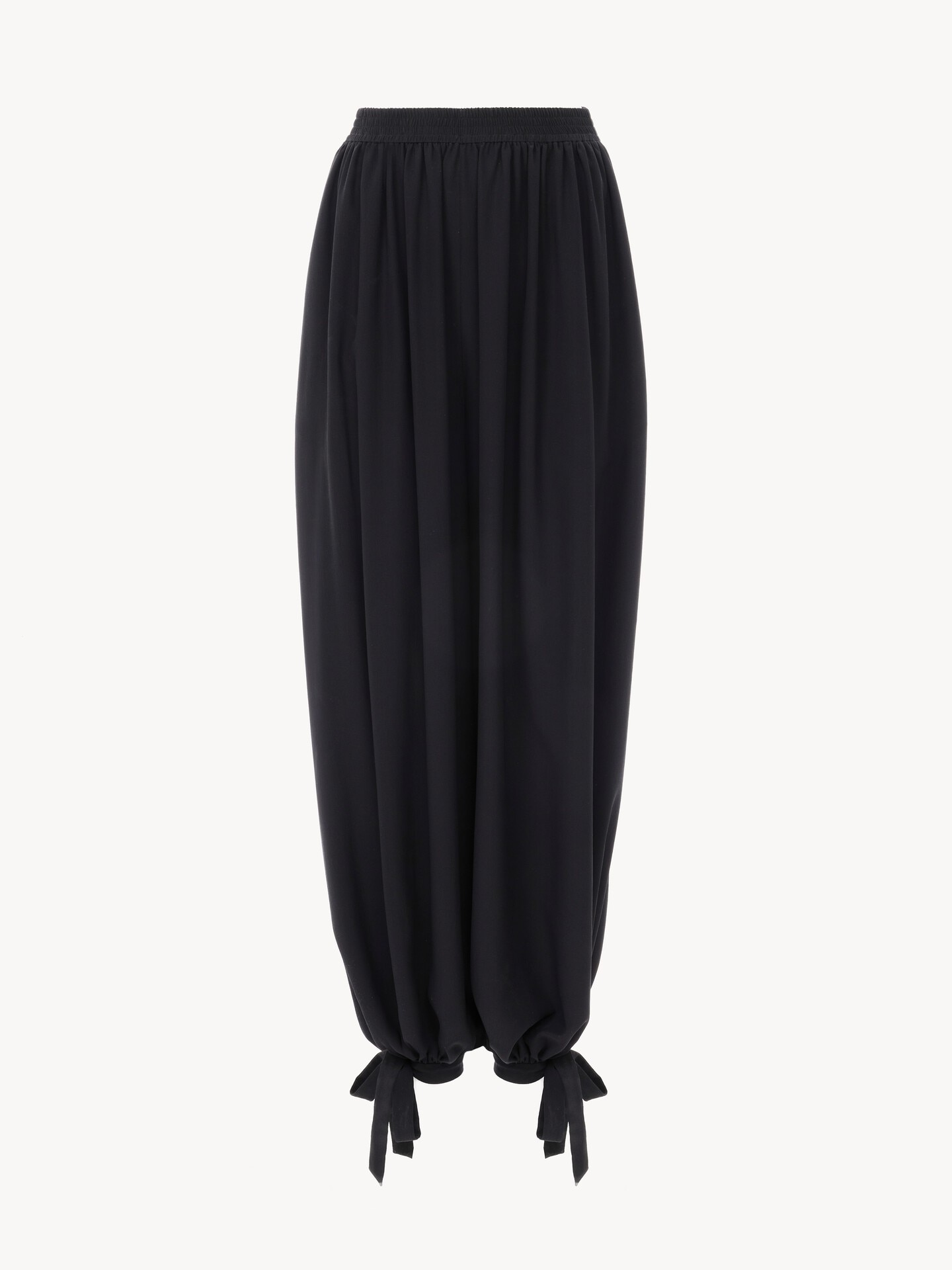 Fluid pleated pants in cr&ecirc;pe de chine - 2.0