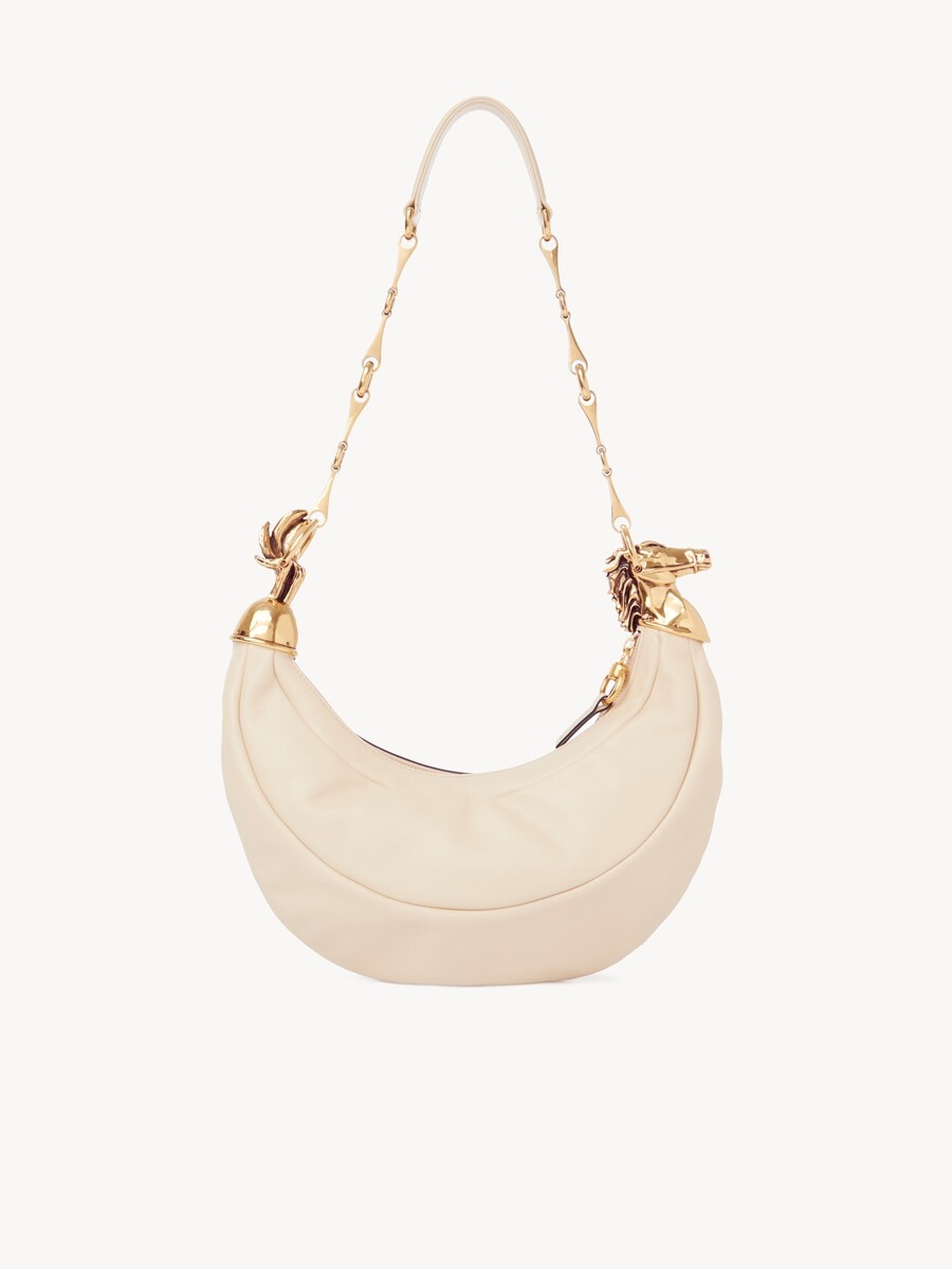 Chain Horse shoulder bag in grained leather - 4
