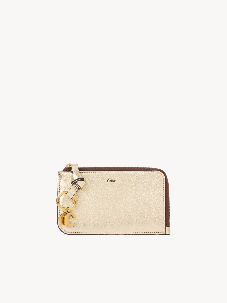 Alphabet wallet in metallized leather - 1
