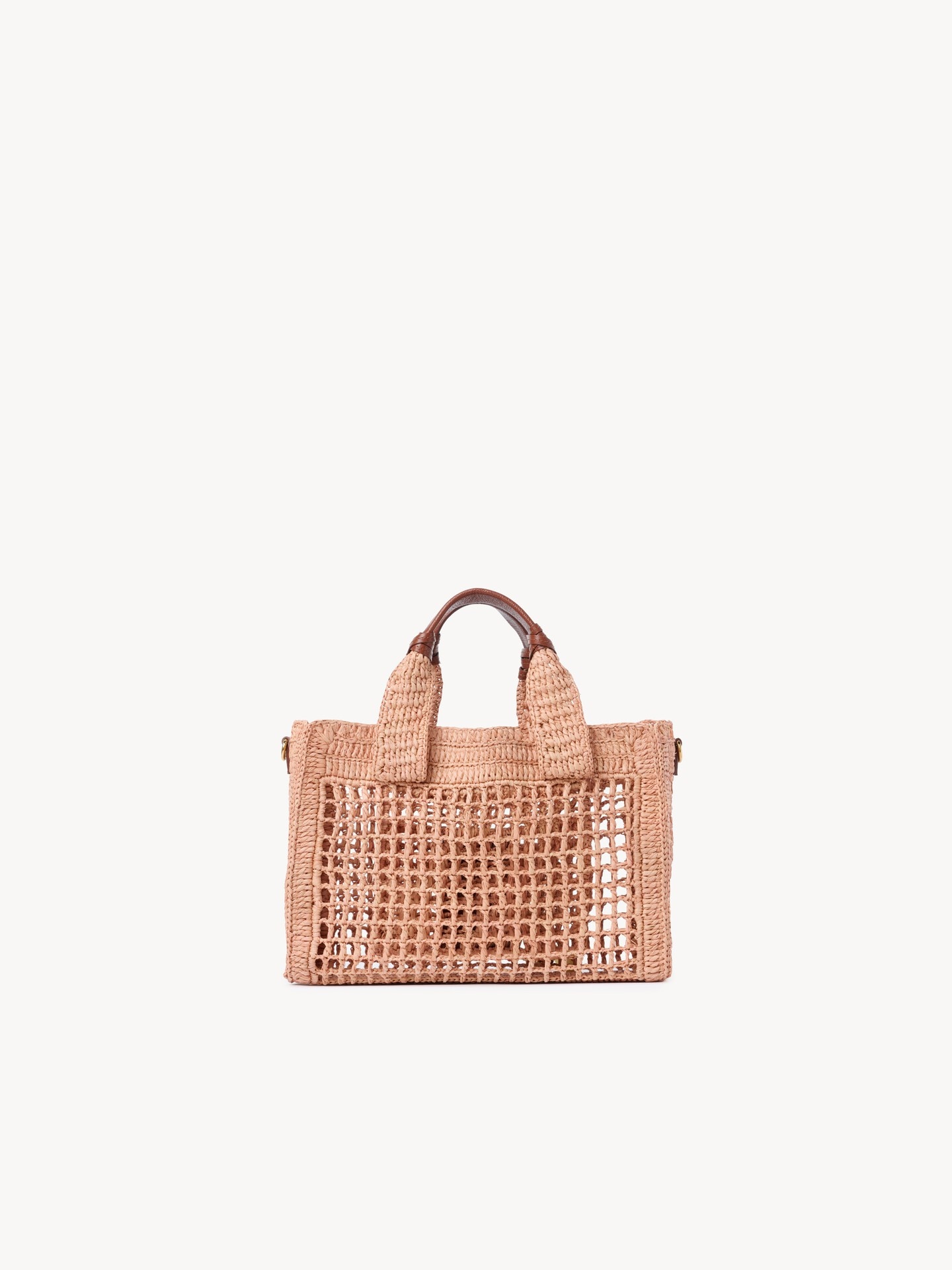 Small Summer Banana east-west tote bag with strap in raffia - 4.0